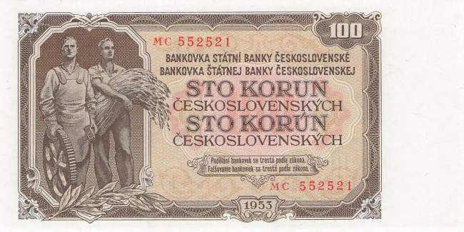 100 Korun p.86b MC 1953